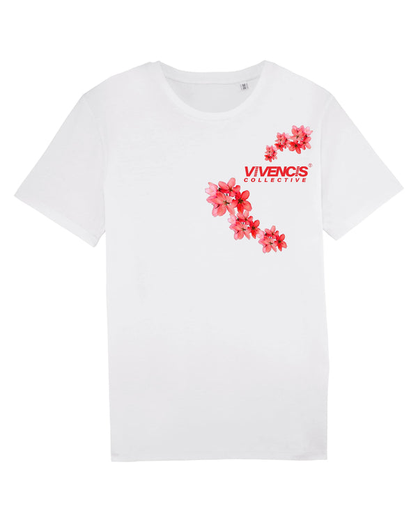 Red Patterns T-Shirt - White